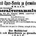 1903-10-25 Hdf Kredit- und Sparverein